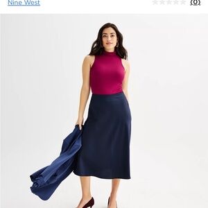 Women’s Nine West High waisted satin skirt